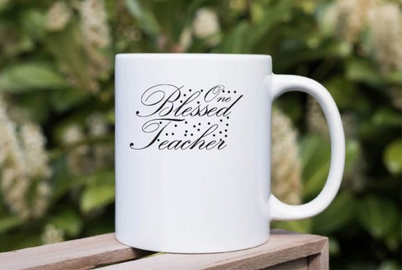 0ne Blessed Teacher Svg Dseign Graphics and Crafts