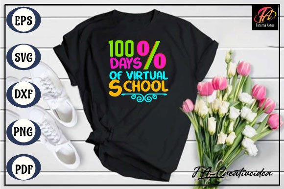 Happy 100 Days of School Svg Design