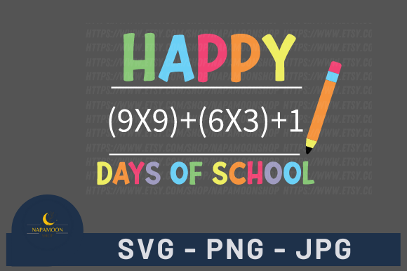 Math Formula 100 Days of School Svg: Graphics and Crafts