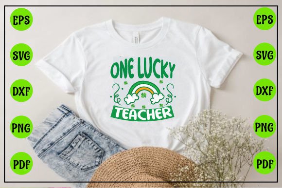 One Lucky Teacher Svg Design: Graphics for Crafts