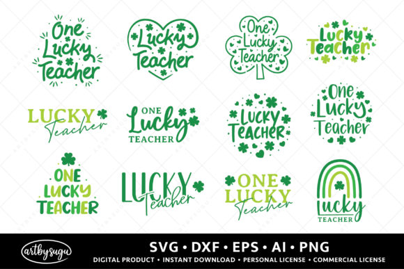 One Lucky Teacher SVG St Patricks Day