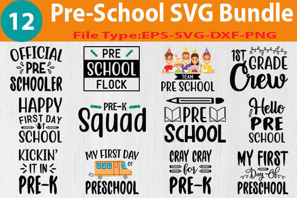 Pre-School SVG Design Bundle
