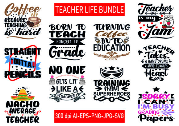 Teacher SVG Bundle: Graphics for Crafts and Content